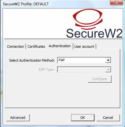 SecureW2 Ayarlari
