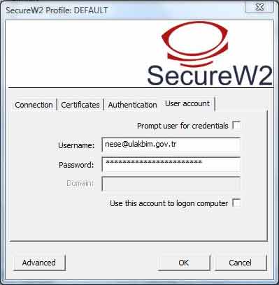 SecureW2 Ayarlari